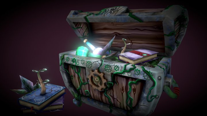 Overgrown Chest 3D Model