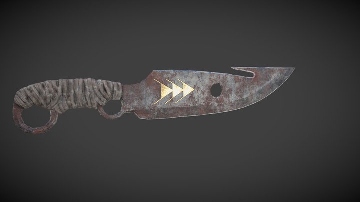 Tarnished Hunter's Knife. 3D Model
