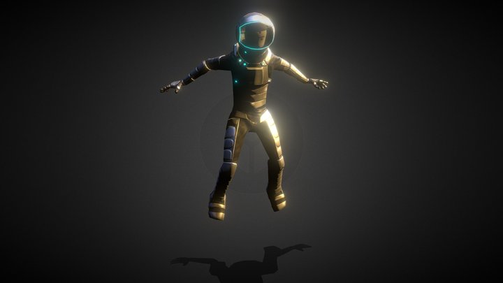 In Space (male) 3D Model