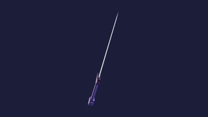 low poly sword 3D Model