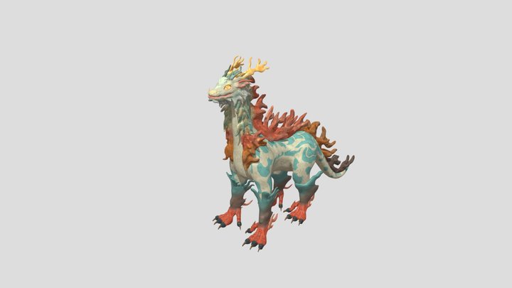 [Monster] Asian Mythical Unicorn/Dragon - Li 3D Model