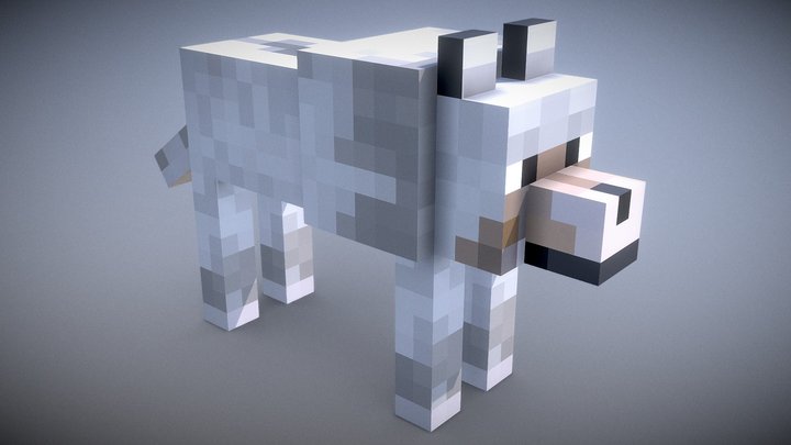 Minecraft - Wolf 3D Model
