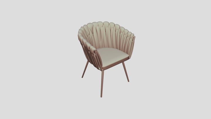 Chair FLORA dark green 3D Model