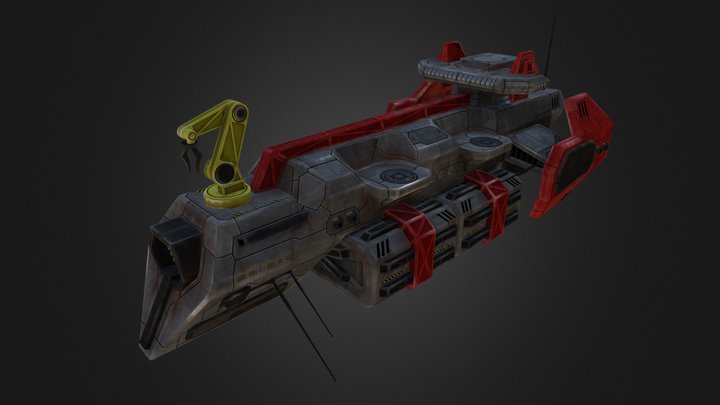 Asteria Mining Ship 3D Model