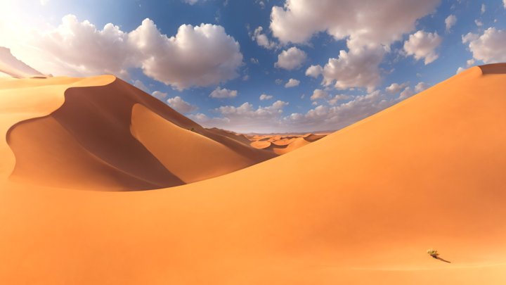 HDRI Desert Panorama D 3D Model