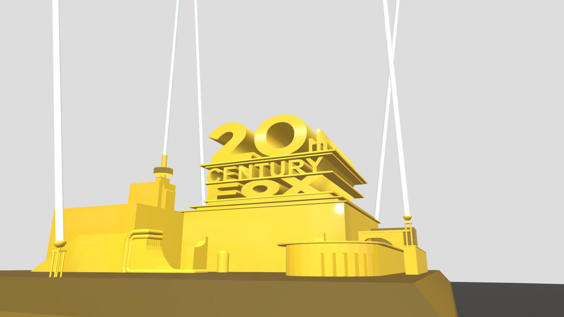 20th century fox logo history - A 3D model collection by alexander81408 -  Sketchfab