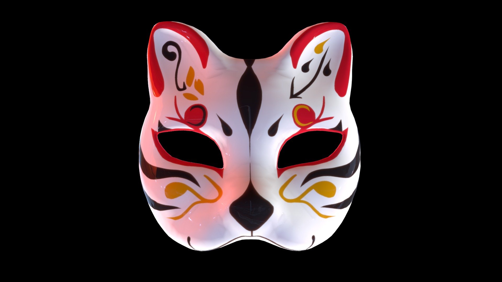 Kitsune Fox mask - 3D model by Zelad (@zelad3d) [9aac410] - Sketchfab