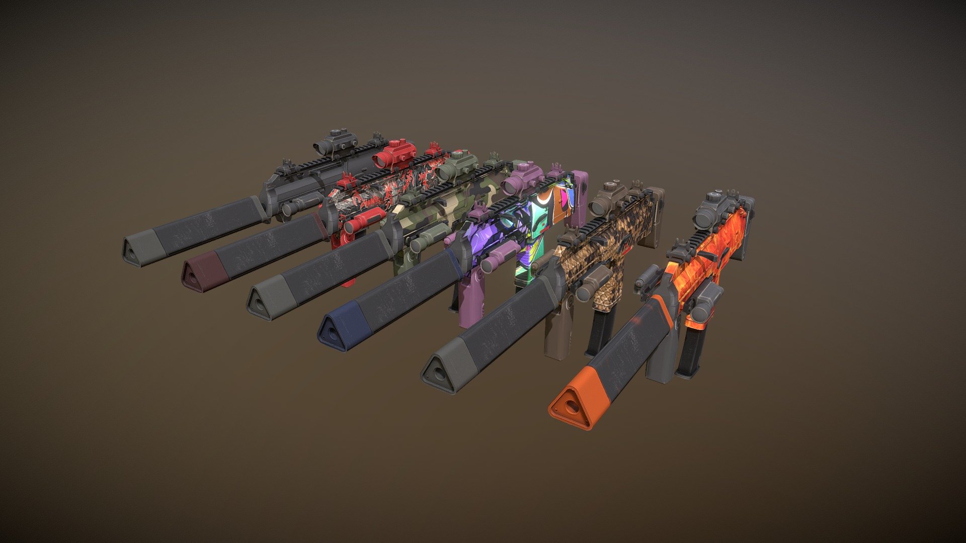 SMG 8k Modular Weapons Pack | HQ Skins - 3D model by GAMICO [9aac889 ...