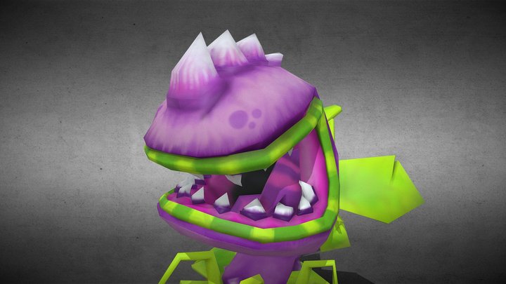 Plants vs Zombies 3D Carnivorous Plant Fan Art 3D Model
