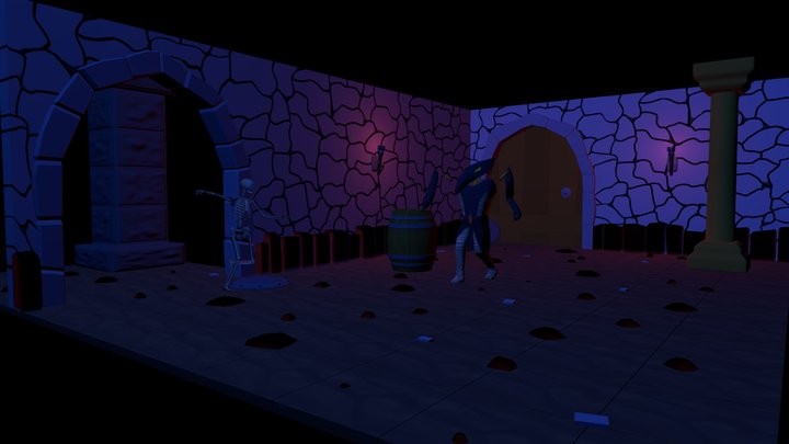 Fight Animation 3D Model