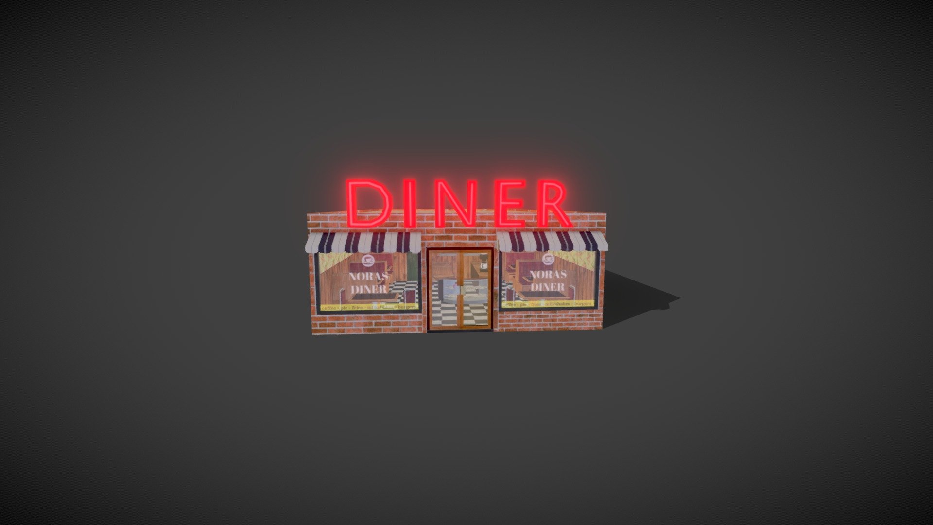 PS1 Style Diner (WIP) - 3D model by Taylor.Griffin [9aae4f3] - Sketchfab