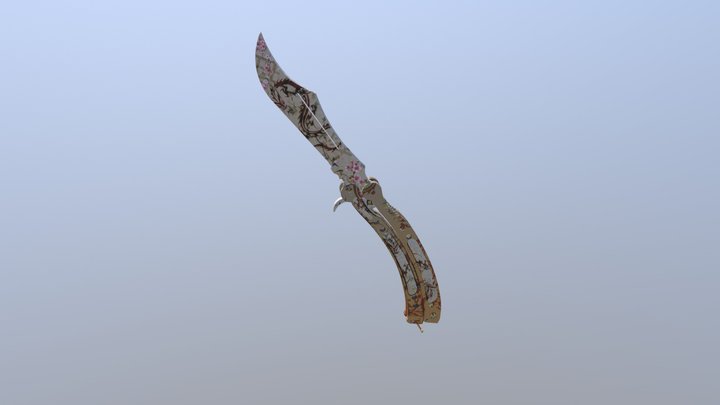 Butterfly Knife Dragon Slayer 3D Model
