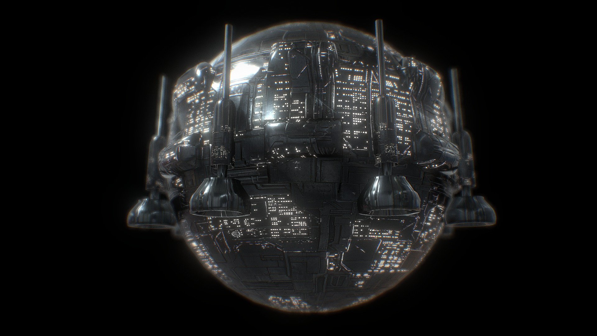 Giant Round Spacestation by Jungle Jim - Download Free 3D model by ...