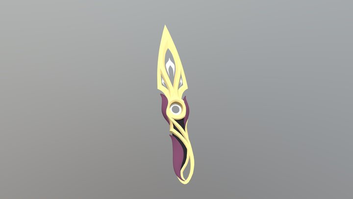 Valorant Mystbloom Knife 3D Model