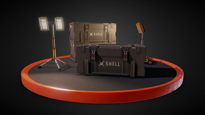 Hangar props 3D Model