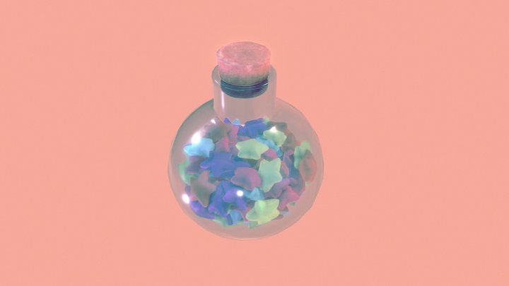 Wishes In A Bottle 3D Model