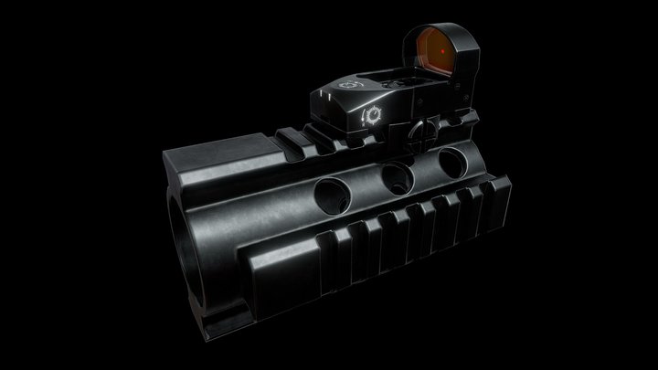 Sight+rail weapon attachments 3D Model
