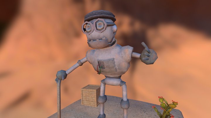 Scrap Garden - Old Robot 3D Model