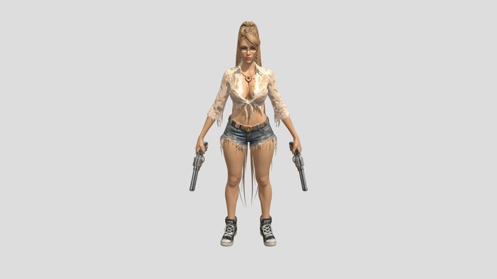 Bayonetta Character Turnaround Sheet 3D Model