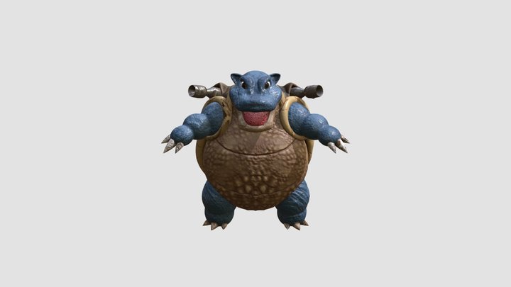 Blastoise Realistic 3D Model