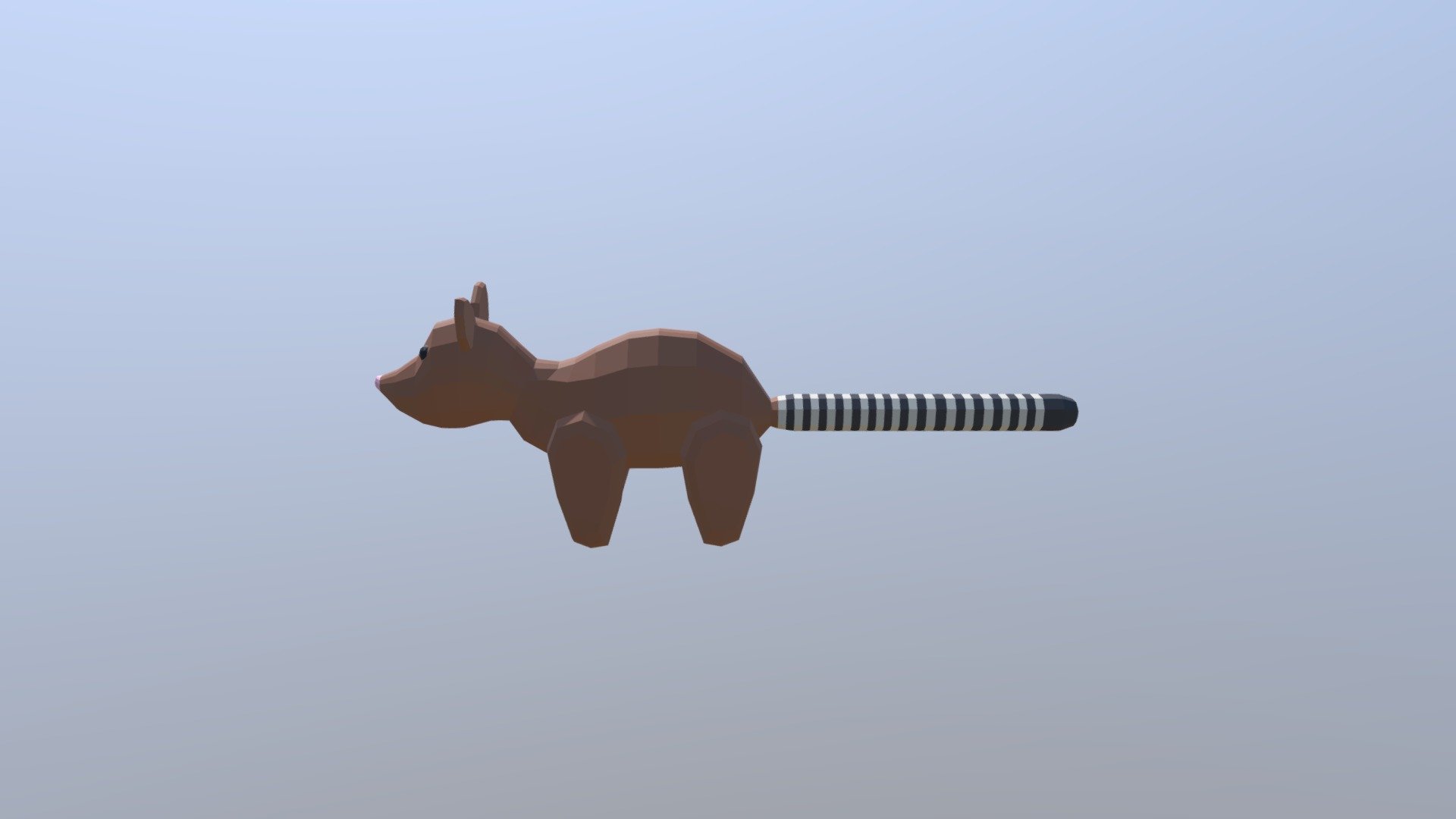 Low-poly Cacomistle — Sketchfab embed 3D viewer