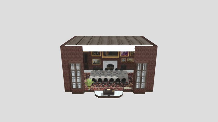 Margam Castle Dining Room 3D Model