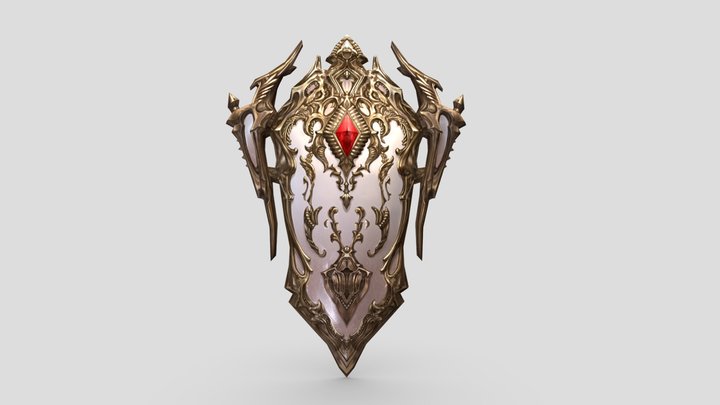 FF14 Aegis shield 3D Model