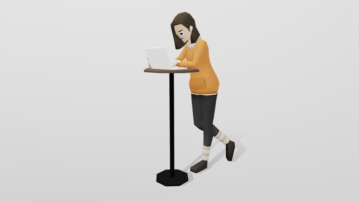 Café girl – Free 3D Model STL