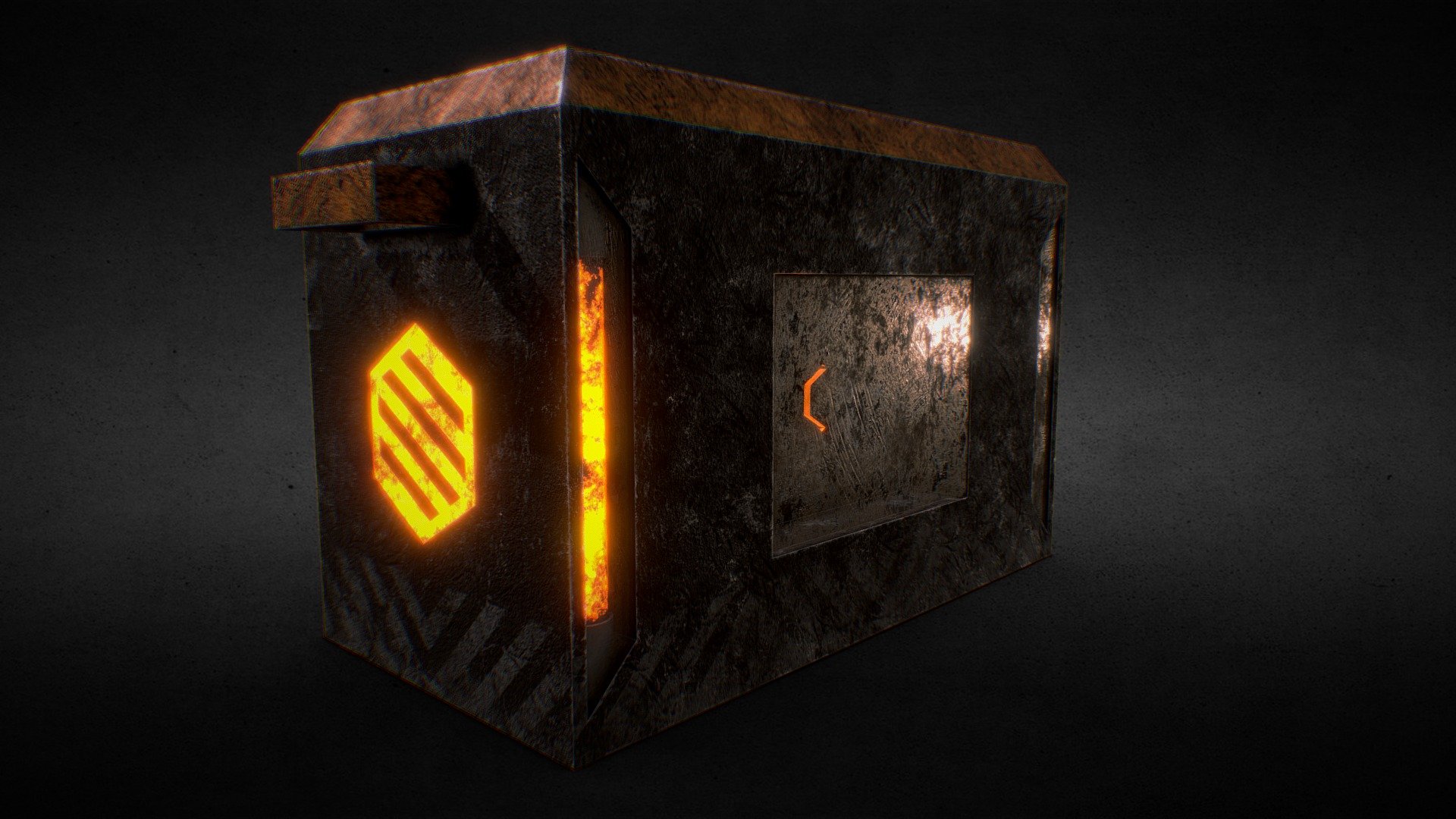 (FREE!) Futuristic Crate, Low Poly (GAMEREADY)