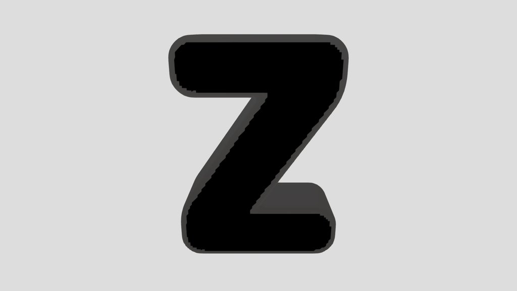 Z Letter Of Alphabet Stone Carved