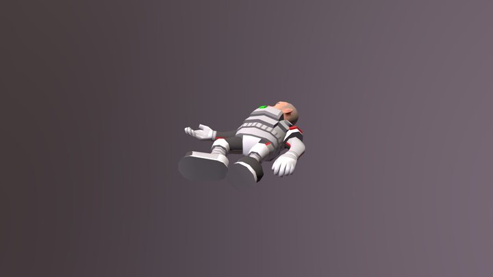 Standing up animation in Spacesuit 3D Model