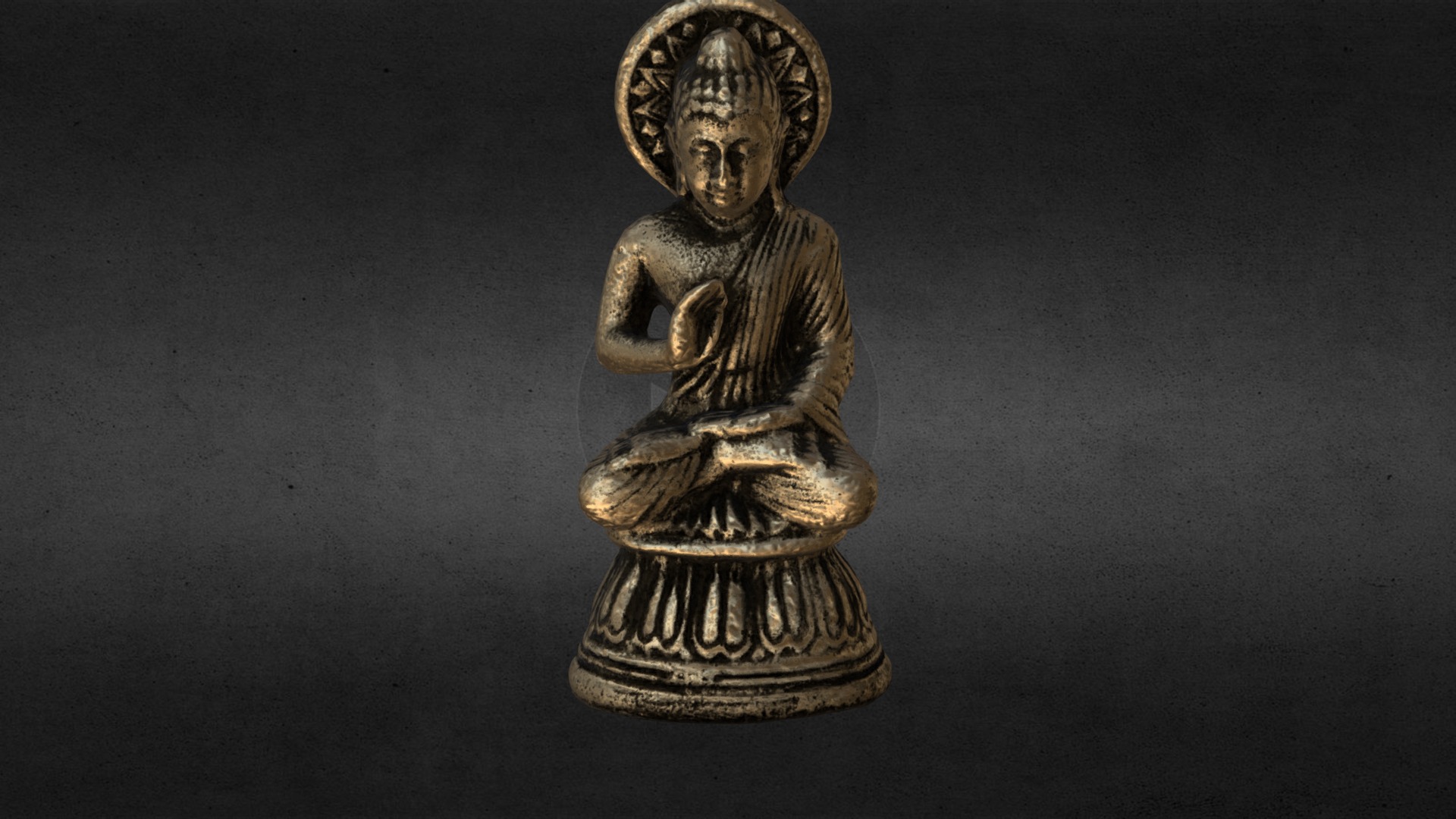 3D model Buddha photogrammetry – Materials remake - This is a 3D model of the Buddha photogrammetry - Materials remake. The 3D model is about a statue of a person.