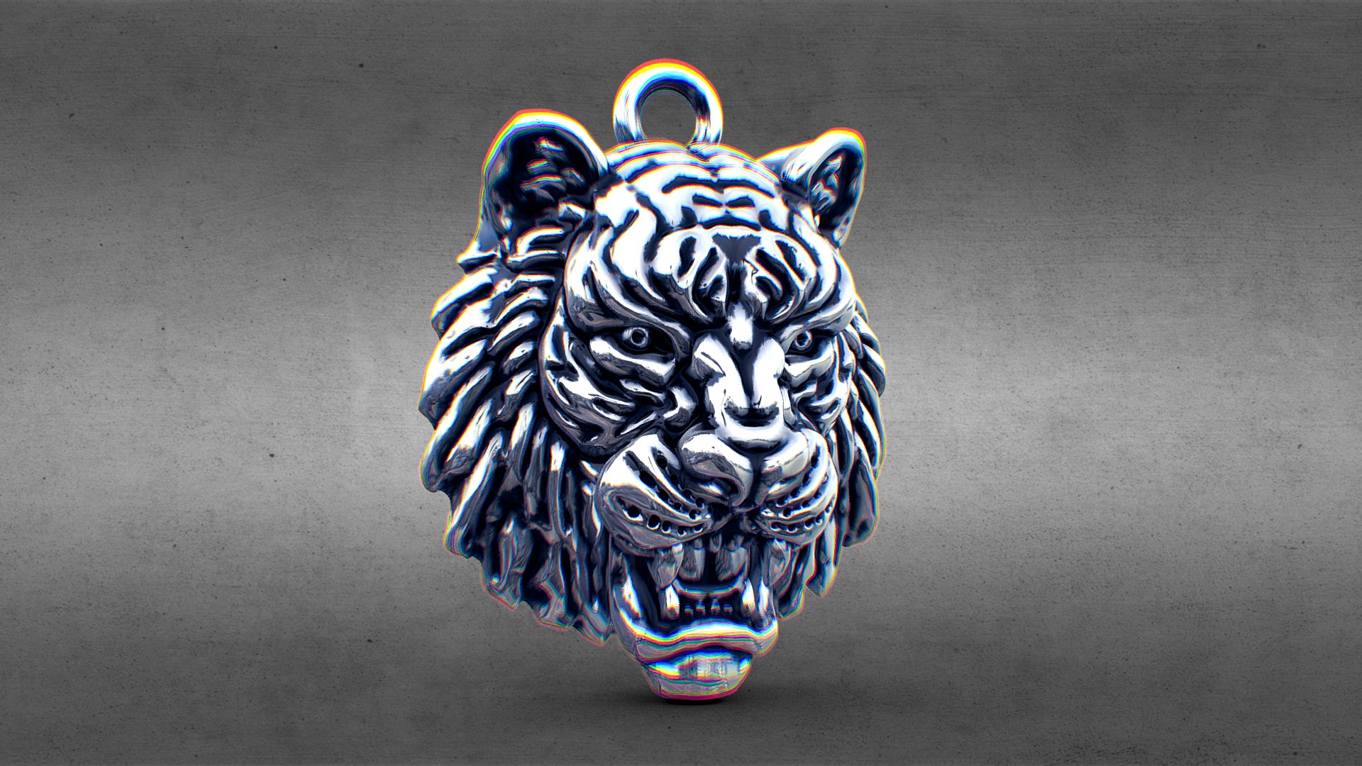 3D model Tiger - This is a 3D model of the Tiger. The 3D model is about a mask with a face.