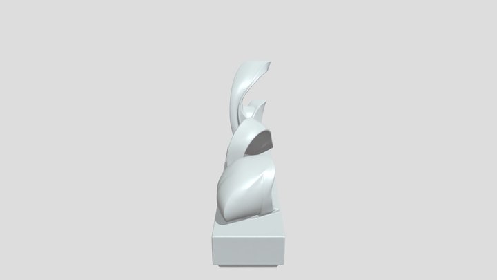 Abstract metallic decorative sculpture