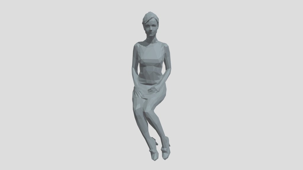 Lowpoly Female Sitting
