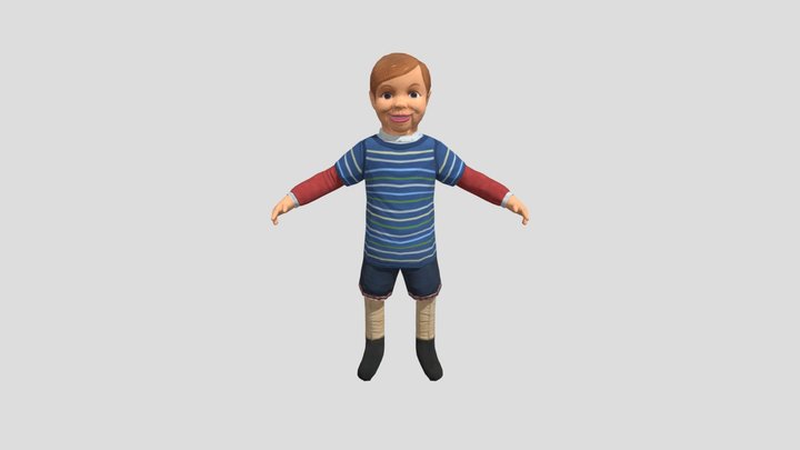 Doll Textured 3D Model