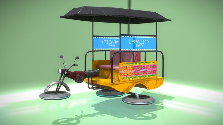 Shingchi - a flying qingqui / rickshaw 3D Model