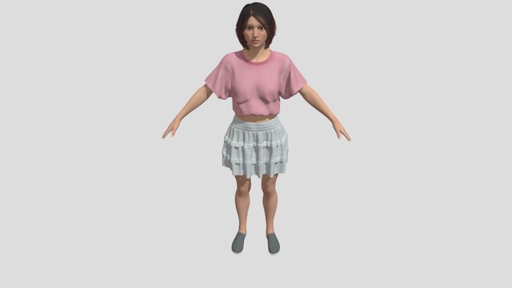 Elizabeth Female 3 d Character 3D Model