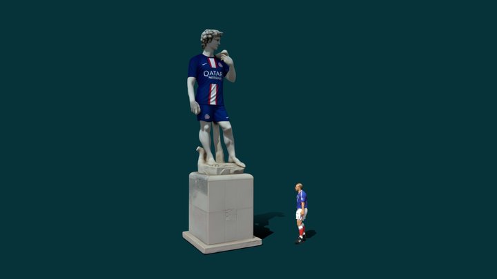 David & Zinedine – Kostenloses 3D-Modell STL