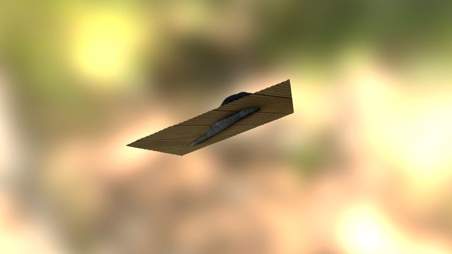 Pointy rock on wood - High Poly 3D Model
