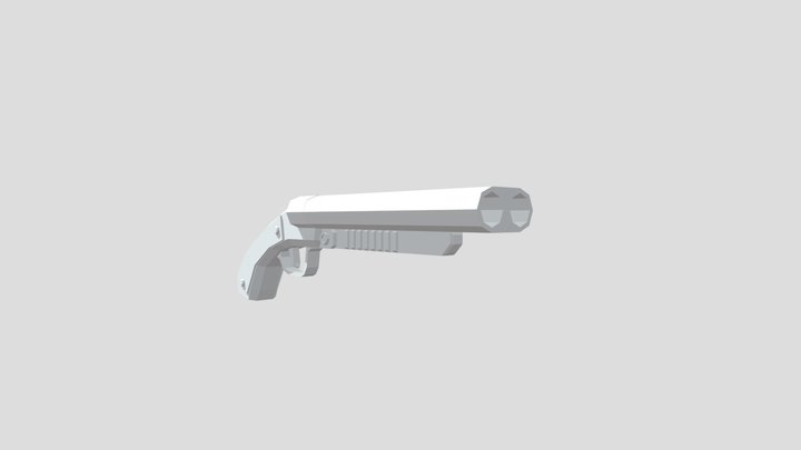 Lowpoly Shotgun 3D Model