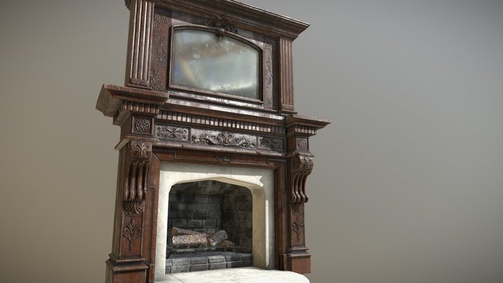 Antique Fireplace 3D Model