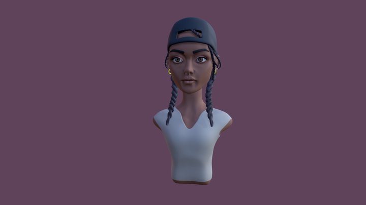 "Girl in a cap" 3D Model