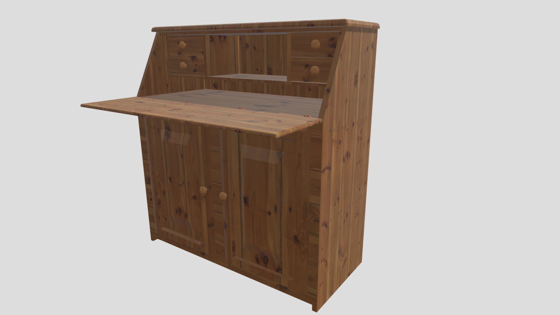 Wooden Secretary Cabinet