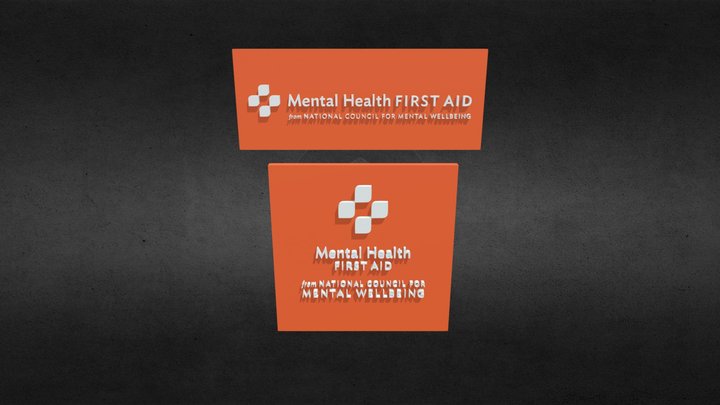 Mental Health first Aid Logo 3D Model