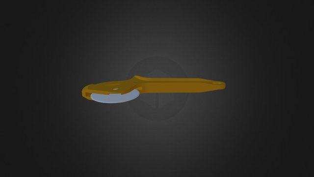 Lindberg Pizza Cutter Assembly 2X Size 3D Model