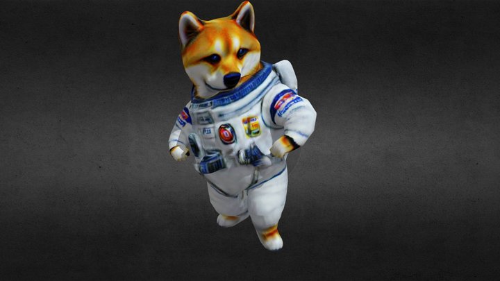 Cosmo Doge (Low Poly) 3D Model