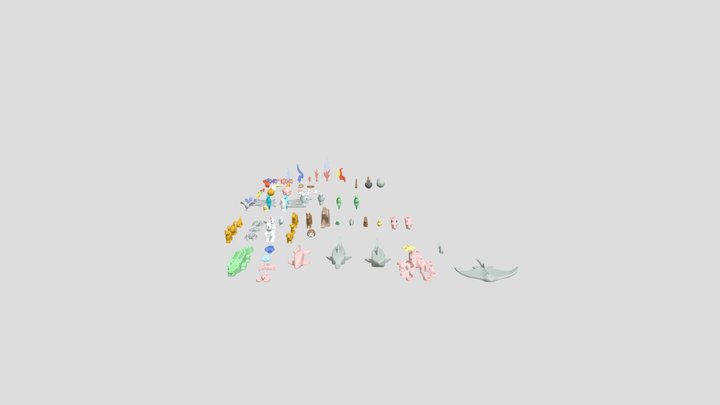 Animals and Tools 3D Model
