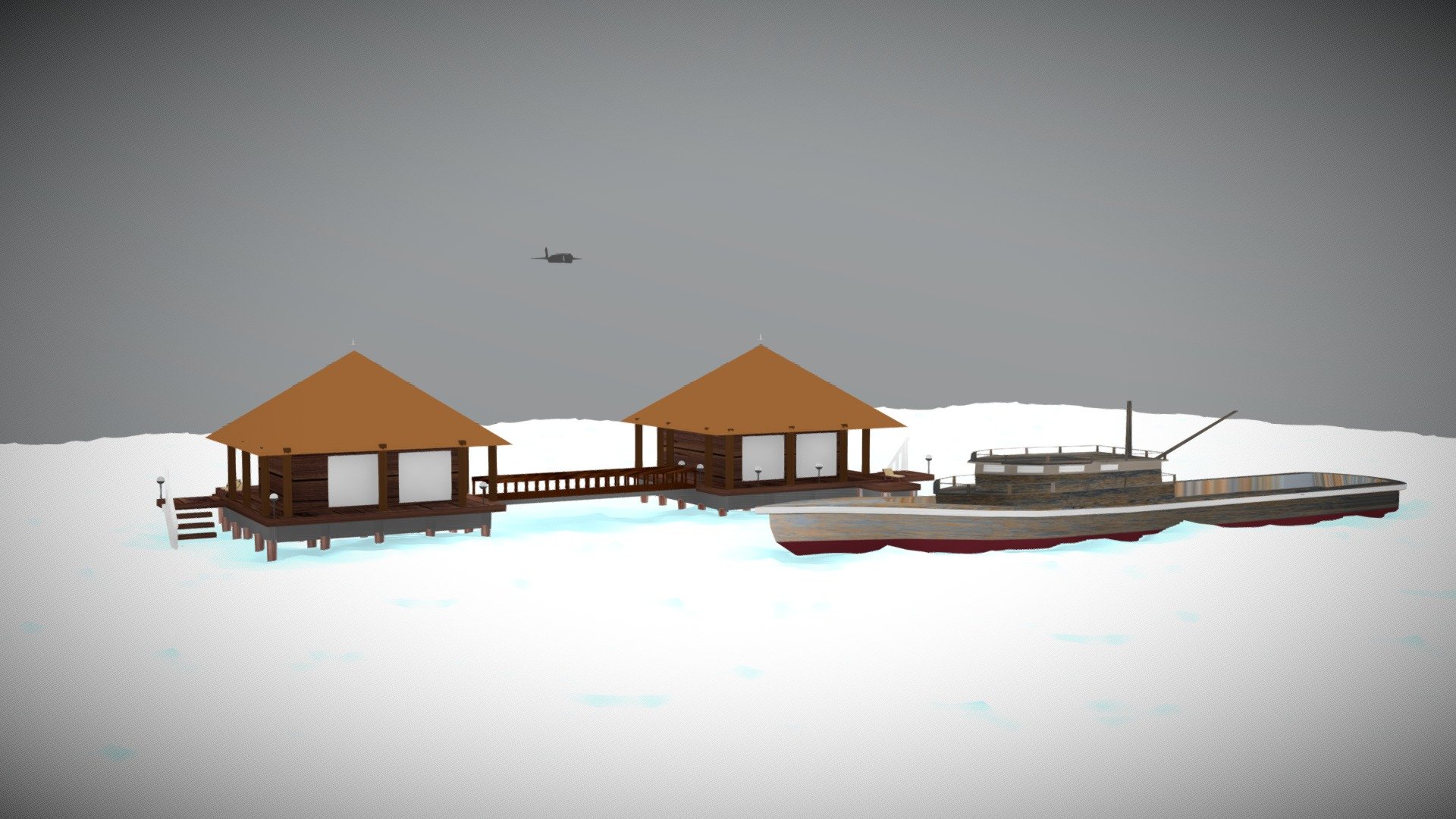 Resort Model (Uncompleted) - 3D model by Y_Hako [9acdbae] - Sketchfab