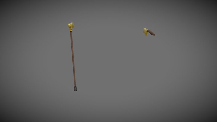 walking stick wand 3D Model